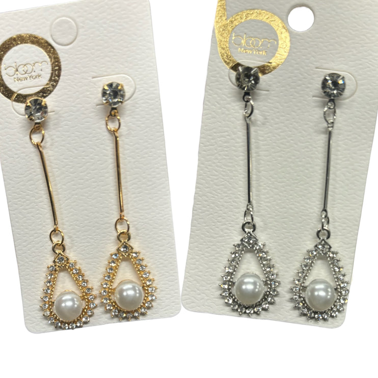 12 pairs Pearl Drop Dangling Earrings