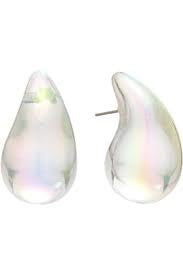 12 pairs Clear Acrylic Water Drop Earrings