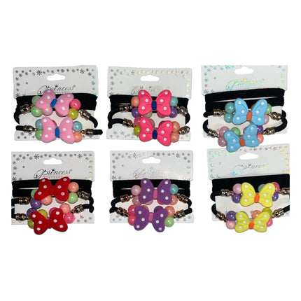 12 pcs Multipack Hair Ties Bow Design