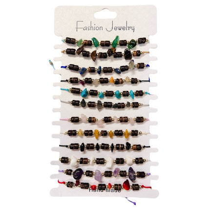 Rocks & Stones Bracelet Colorful 12 pcs